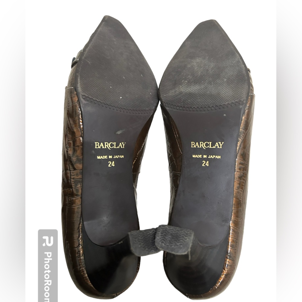 Barclay Faux Snake Skin Heels - Picture 6 of 6